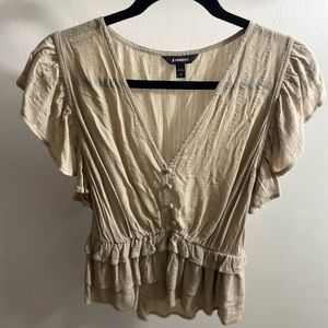 Tiered Button Front Top